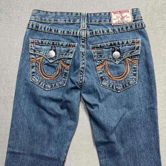 True Religion Rainbow Joey Flare Jeans Womens Size 28 - Picture 6 of 15
